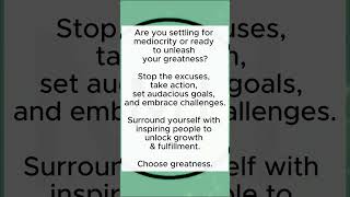 Choose greatness.  #midlifewisdom #motivation #midlife