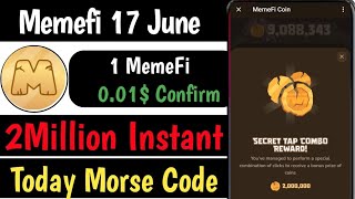 Memefi Secret Combo Card Today | Instant 2 million token Cliam | Real Crypto loot