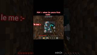 When it's your first video of YouTube 🥰 // Minecraft funny video 😂 #shorts #viral