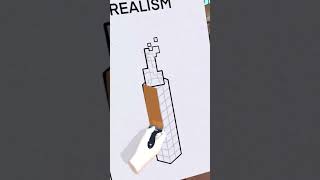 Minecraft vs Realism | Torch #minecraft #vr #drawing #painting #art #minecraftrealistic
