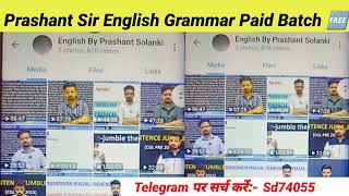 prashant sir english paid course free on telegram link | english by prashant sir telegram channel