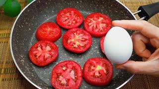 Just add eggs to tomatoes! Breakfast recipe in 5 minuets. Easy breakfast lunch or dinner