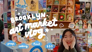 art market vlog 💫 sunny day market | prep, set up, $$$