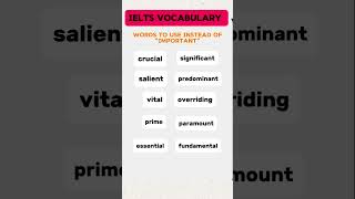 WORDS TO USE INSTEAD OF "IMPORTANT" #ieltsvocabularywords #ieltslistening #ielts