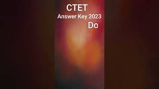 CTET Answer Key 2023 Download | #thejobjourney
