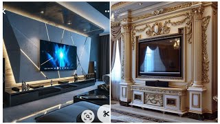 100+ Elegant Living Room TV Wall Designs 2025 TV  Wall Decoration| Home Interior Wall Design ideas