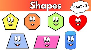 SHAPES | PART 2 | Shapes Learning For Kids | Geometric Shapes | Maths Shapes | 2D 3D Shape | #shapes