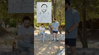Surprising strangers with drawings of themselves