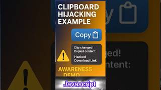 🚨 Hidden JavaScript Hack: Clipboard Hijacking Explained #hack #programming #ai  #coding  #html