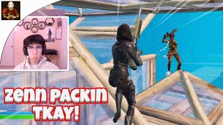 ZENN vs TKAY😳 (1v1 ZONEWARS) [FORTNITE TOKEN/WAGER]