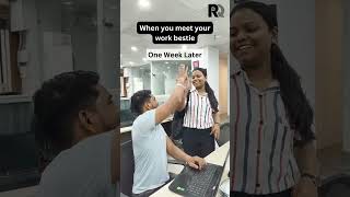From polite hellos to sharing office gossip like pros #officereels #officefriends #corporatereels