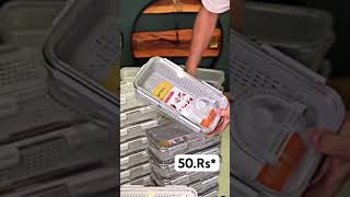 Unique style transparent glass lunch box #meesho #onlineshopping #trending #shorts2025 #indianshop