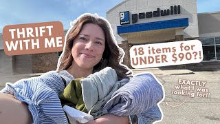 Finding EVERYTHING on my Thrift List! | Thrift With Me | Thrift Haul Try On | Goodwill Thrift Haul