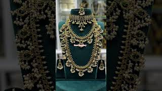 semi bridal sets available in stock place your orders through whatsapp #bridaljewellery #southindian