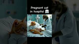 Pregnant cat in hospital 🏥