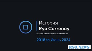 История Ryo Currency [2018 к Июнь 2024] | #RyoCurrency #Криптовалюта #Конфиденциальность