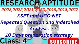 Class-4 KSET& NET paper one, Research Aptitude based indetailed solution 