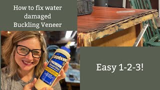 Salvaging Water Damaged Veneer while saving a Cute Art Deco Bedside Table!