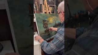 Lighthouse | 36x24 oil on canvas #paintwithme #seascape #oilpainting