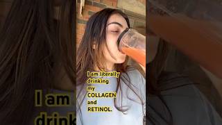 Are you drinking your COLLAGEN and RETINOL? Best drink for skin and hair! #skincare #healthydrink