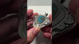 Hollowed and 3D Structured Pendant with Morenci by Howard Nelson #howardnelson