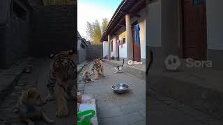 Tiger Vs Chhoti Billi 🐱 | Chhoti Billi Ne Sher Ko Di Takkar! 😂🔥#TigerVsCat #TigerVsBilli #fypシ