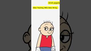 Mom Teaching ABCs Gone Wrong #foryou #cartooncomedy #funny #funnyshorts #cartoon #shorts #mom #boy