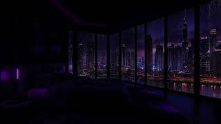 10 Hours The Sound of Rain for Sleep | Apartment Ambience & Gentle Rain & Distant Thunder for Sleep