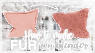 How to add FLUFF and FUR to your GFX | blender (iiRees)