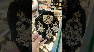 #BlackAndGoldJewelry #PakistaniJewelry #IndianJewelry #StatementNecklace #WeddingJewelry#blingon