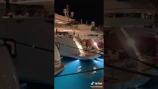 megayachts on night view ✨🛥❤  #shorts #megayacht #luxaryyacht