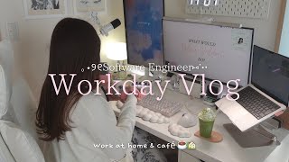 cosy vlog | A software engineer's weekday working at a café & home 🍃 Unbox a Starbucks tumbler ❤︎