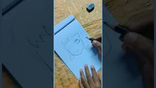 Sad Anime Girl drawing ❤️❤️ #youtubeshorts #viral #shorts