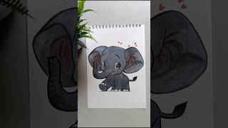 Cute elephant 🐘#painting #shortsvideos #fyp #trendingshorts #shaky #artistsoninstagram #artwork