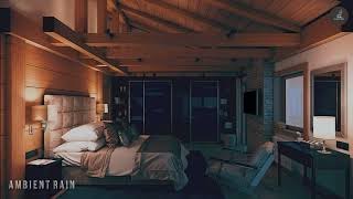 AMBIENT RAIN| Sleep Instantly  on a Huge bed with numerous pillows.