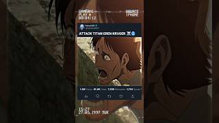 Attack Titan Eren Kruger ☠️🥶 #shots #aot #erenkruger #erenyeager #ytshorts #eren #foryou