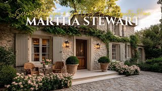 Serene Champagne & Soft Grey French Country Home  Martha Stewart Inspired Cottage for Summer to Fall