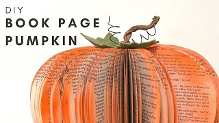 BOOK PAGE PUMPKIN