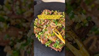 牛スペアリブの塩ネギソース炒め！#ショートパンツ #料理 #美味しい #食べ物 #レシピ
