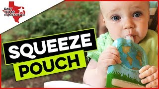 Nature's Little Squeeze Pouch Review | Reusable Baby Food Pouches | #EastTexasHomestead
