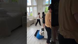 Her Shed photoshoot BTS! #homedecor #luxurylinen #luxurybedding #boutiquebedding #interiorstyling