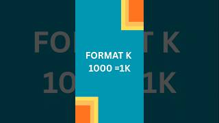 FORMAT K 1000= 1K #vibehub #ytshorts