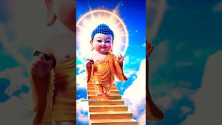 Baby Buddha Walking the Golden Path 🌸 | Spiritual Shorts for Peace & Positivity
