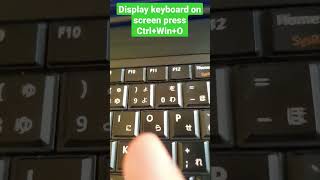 Display keyboard on screen shortcut | #viral #shorts #shortvideo #computershorts #shortcutkeys