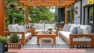 Rustic Vintage Patio Transformation: Stunning Outdoor Decor Ideas You’ll Fall in Love With!
