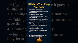 5 Habits That Keep You Poor Without Realizing It #lifeadvice #lifequotes #seniorlife