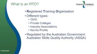 VET Jargon Series #4- What is an RTO