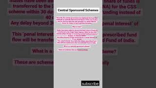 Central Sponsored Schemes #currentaffairs #upsc #rbi
