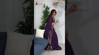 ✨ Elegant Purple Gown | Party Wear Long Dress | Latest Designer Outfit 2025