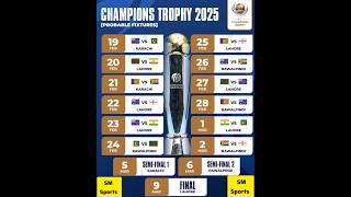 #iccchampionstrophy2025 Schedule #championstrophyschedule2025 | Champions Trophy 2025 Schedule